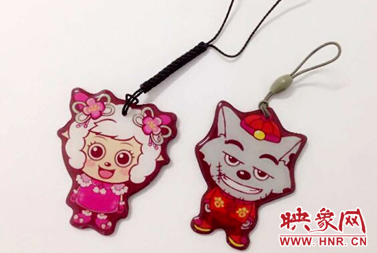 兒童節(jié)紀(jì)念卡以灰太狼和美羊羊?yàn)橹黝}人物。