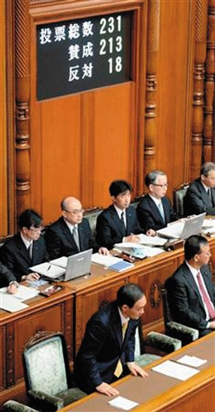 27日，日本國會參議院公布新建“國家安全保障會議”法案投票結(jié)果。