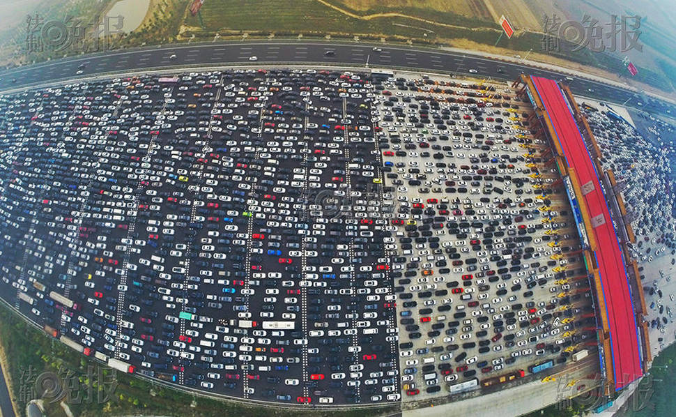 車流航拍。