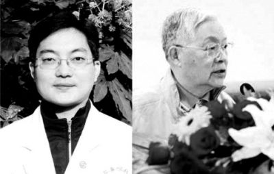 王宇澄(左)曾是王正敏的學生與親密助手，他認為自己在導師評選院士過程中立下汗馬功勞，卻未獲回報。師徒最終反目。