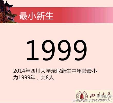2014川大新生花邊數(shù)據(jù)。 圖據(jù)四川大學(xué)官方微博