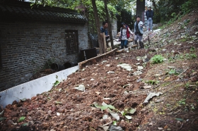 27日，天心區(qū)青山祠福王墓附近，小山坡被人開(kāi)墾成梯田種菜?！　D/實(shí)習(xí)生蔣麗梅