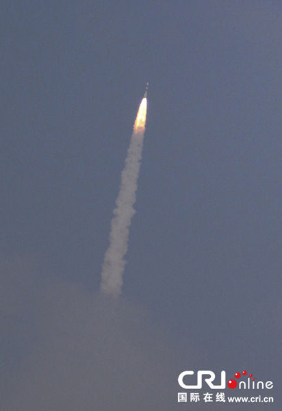11月5日，在印度斯里赫里戈達(dá)島，極地衛(wèi)星運(yùn)載火箭（PSLV-C25）攜帶印度首枚火星探測(cè)器“曼加里
