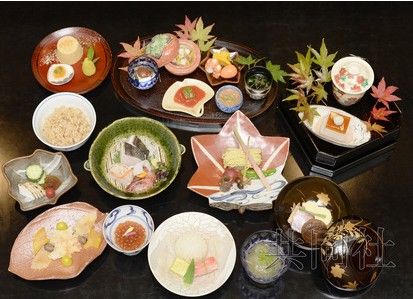 圖為東京銀座的和食餐廳推出的菜肴。