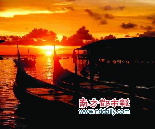 馬布村的日落。