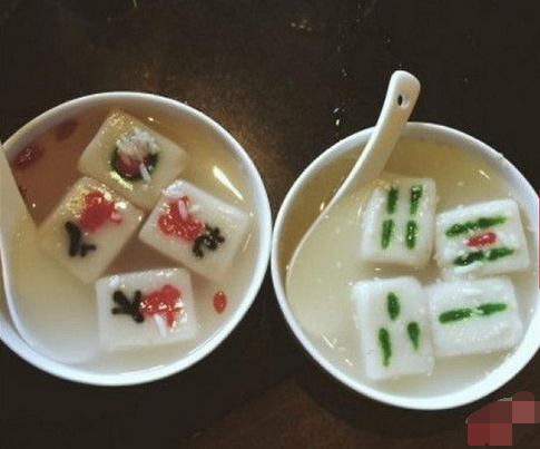來碗清一色！火鍋店推出創(chuàng)意麻將湯圓