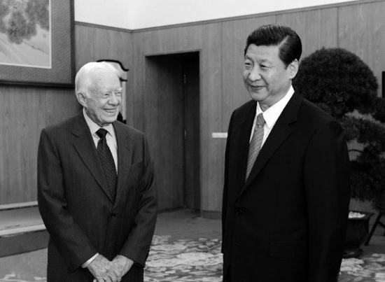 2012年12月13日，中共中央總書記習(xí)近平在中南海會(huì)見美國前總統(tǒng)卡特