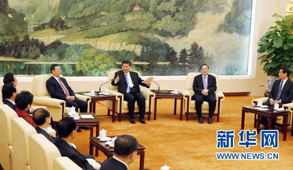 1月22日，習(xí)近平、俞正聲、張高麗等在北京人民大會(huì)堂同黨外人士歡聚一堂，共迎新春。