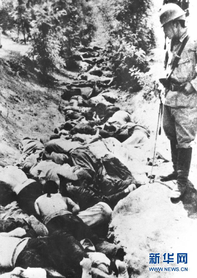 這是在南京大屠殺中被日軍殺害的中國(guó)同胞。