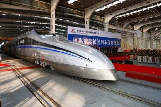 南車更高速度試驗(yàn)列車，時(shí)速將超過(guò)500公里