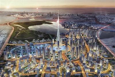 迪拜計劃修建的觀光塔示意圖。