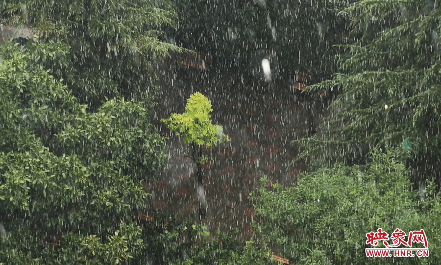 17時(shí)32分,鄭州強(qiáng)降雨,紫荊山附近的市民真切地感受到了什么叫大雨傾盆。