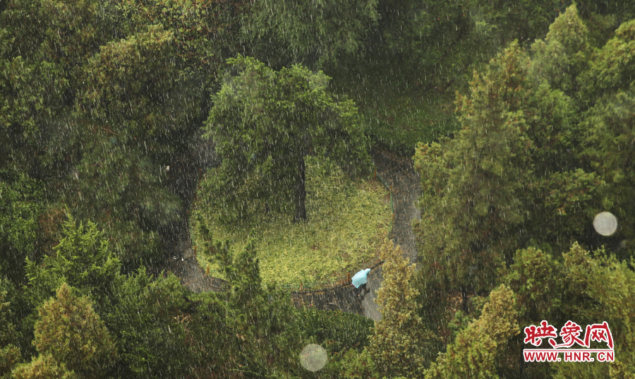 17時(shí)25分,鄭州強(qiáng)降雨,紫荊山附近的市民真切地感受到了什么叫大雨傾盆。