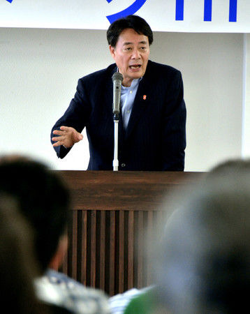 日本民主黨黨首海江田萬里。