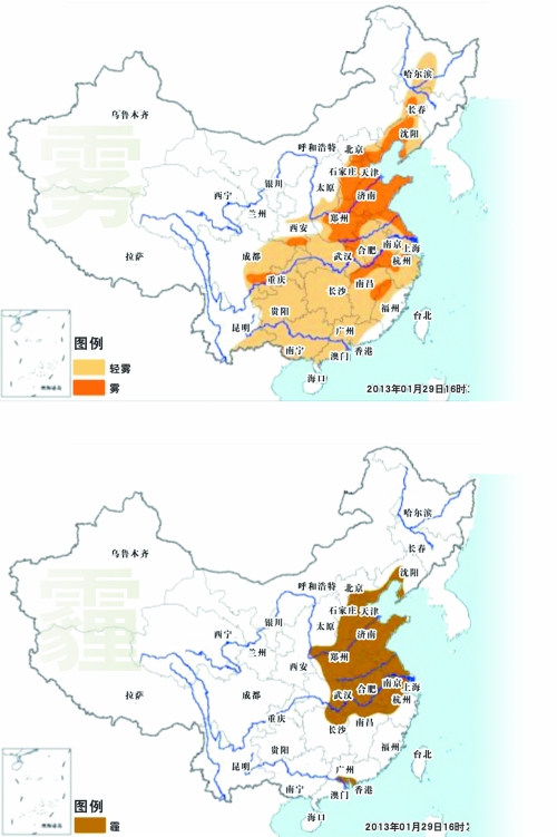 北京、天津、石家莊等屬嚴(yán)重污染，鄭州、武漢等屬重度污染
